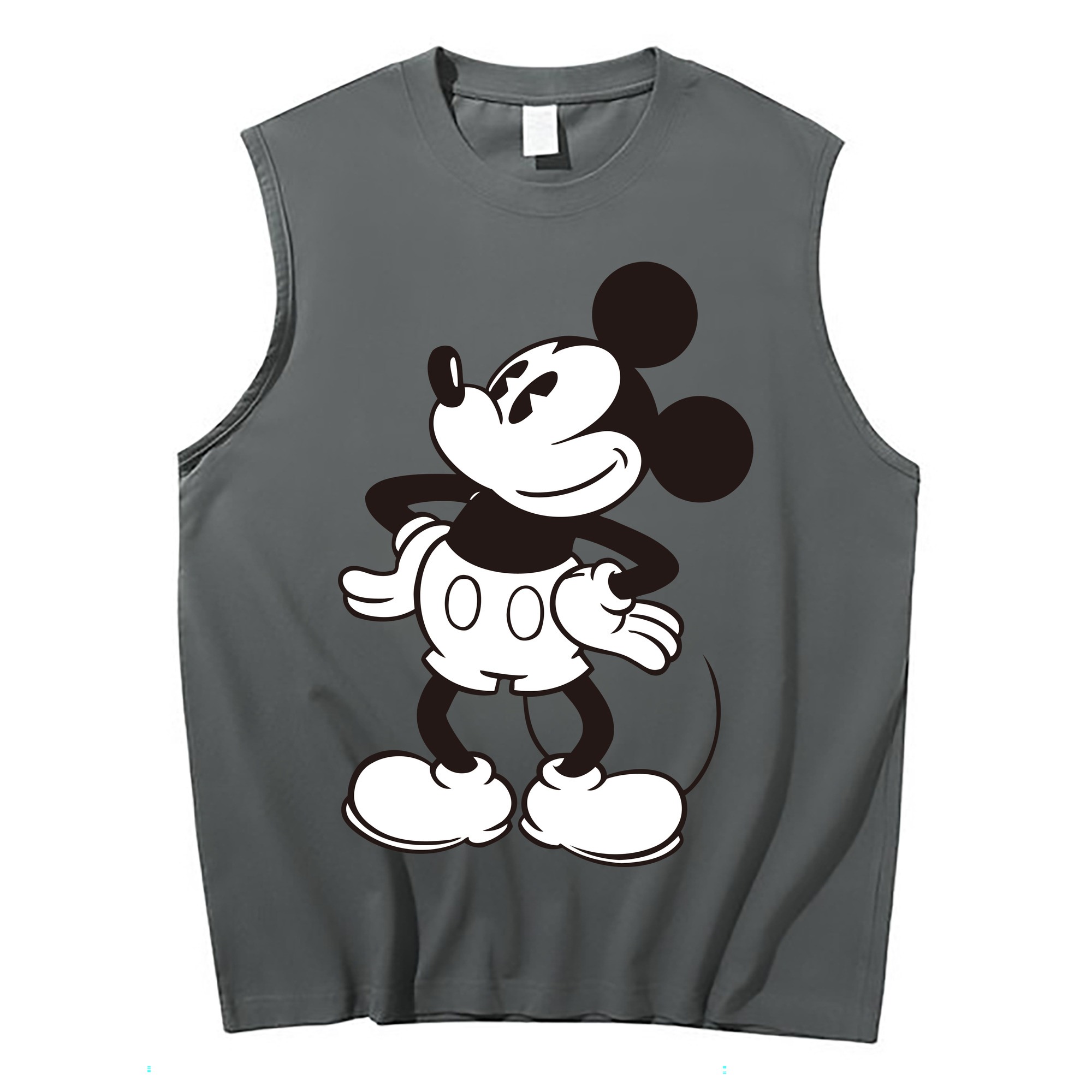 ミッキーマウス Mickey Mouse コットン100％タンクトップ（フロントプリント）